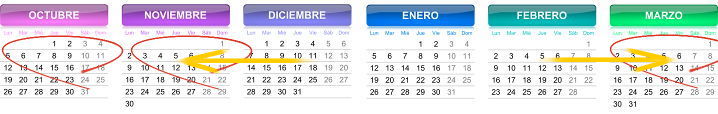 Calendario extendido